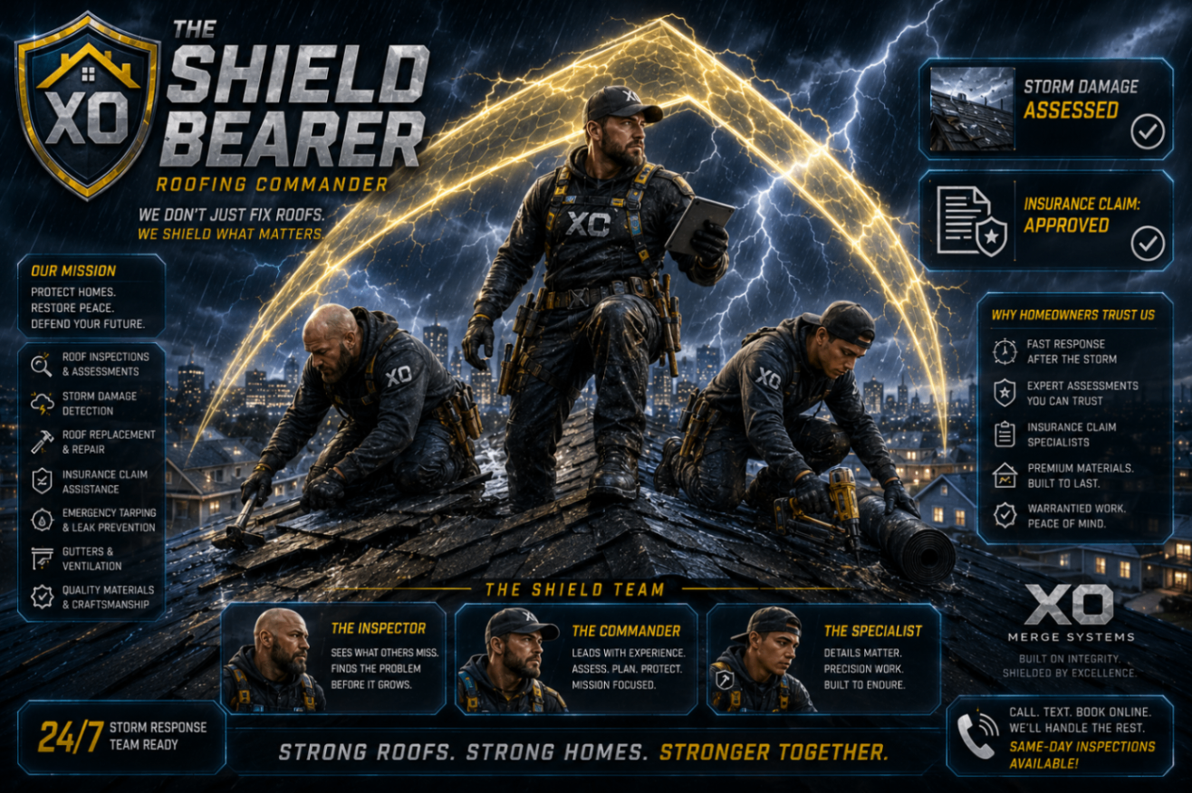 The Shield Bearer — Roofing Commander