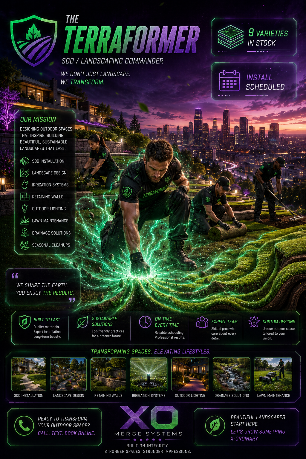 The Terraformer — Sod / Landscaping Commander